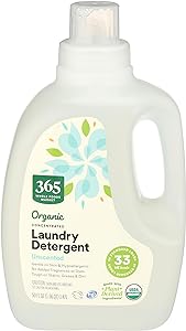 365 by Whole Foods Market, Organic Concentrated Laundry Detergent, Unscented, 33 HE Loads, 50 Fl Oz