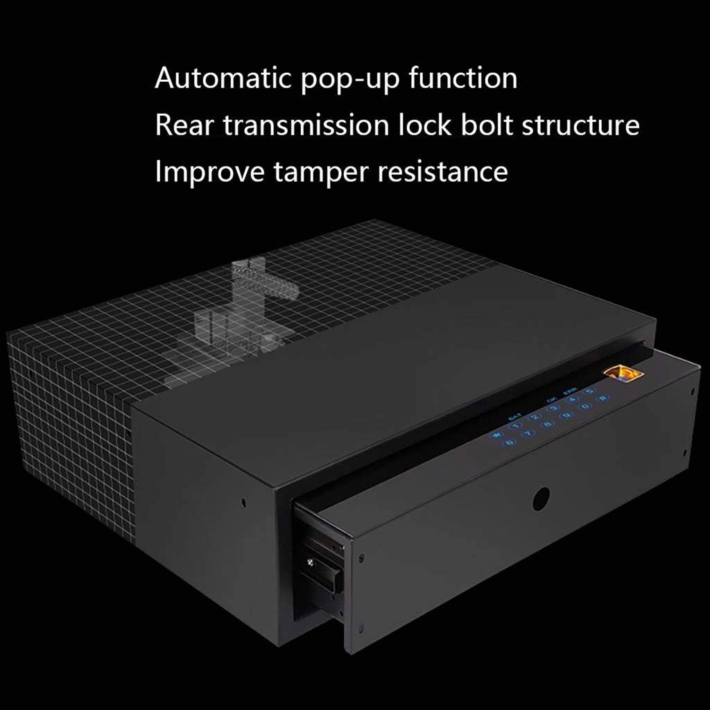 Mgo Fingerprint Safe Drawer Safe Fingerprint Lock Electronic Digital Security Insurance Smart Electronic Cabinet Lock Cabinet Steel Structure for Home Office Hotel (Size : D): Home & Kitchen