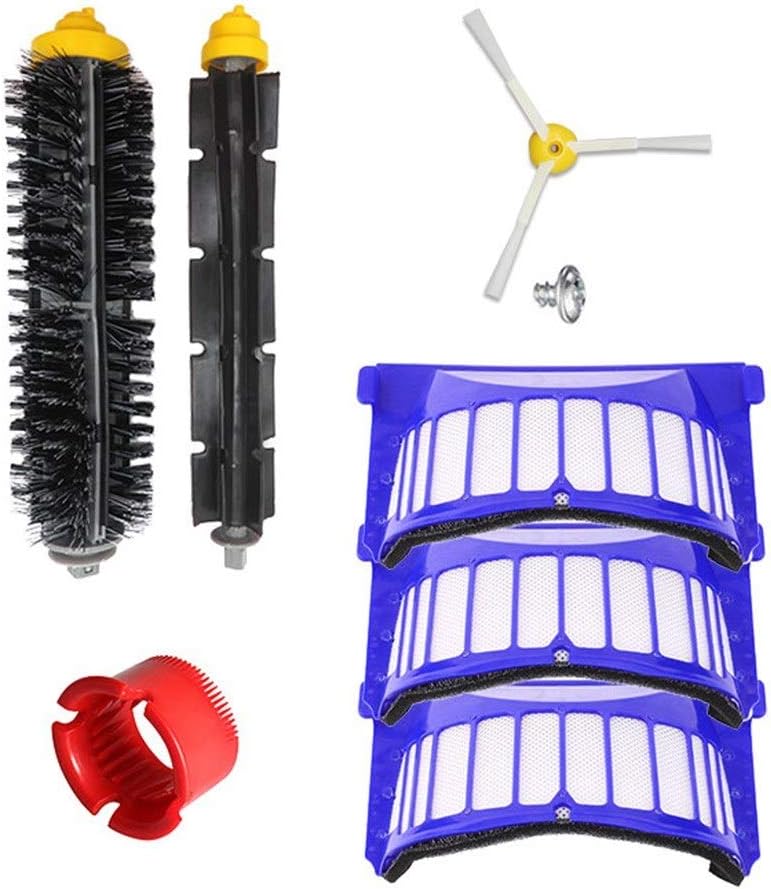 Brush Accessories Kit Set Compatible With I-robot 600 Vacuum Cleaner Robotic Sweeper Replacement Attachment Gadget Accessories(Main Brush+Side Brush(
