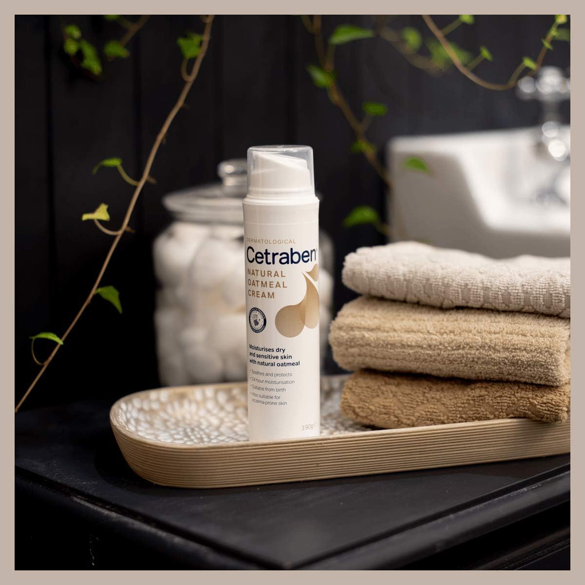 Cetraben Natural Oatmeal Cream, for Dry Sensitive & Eczema-Prone Skin, Provides 24 Hour Hydration, Soothing - Image 5
