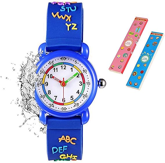 Toddler Girls Boys Watch,Alphabet Mathematics Fabric Wristwatch Gifts