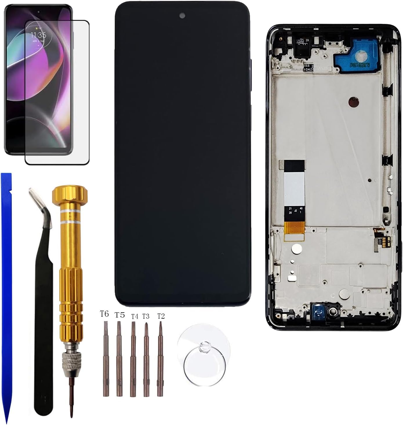 Photo 1 of Eaglewirelss LCD Display Screen Digitizer Assembly Replacement with Frame for Motorola Moto G Stylus 5G 2022 XT2215 +Screen Protector&Toolkit (Not for G Stylus 4G 2022 XT2211)