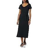 Amazon Essentials Women's Short Sleeve Belted Midi T-Shirt Dress