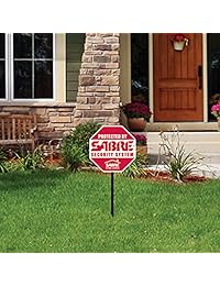 Sabre Home seguridad alarma Yard Sign y 5 Window Decal Pegatinas Crime Disuasión