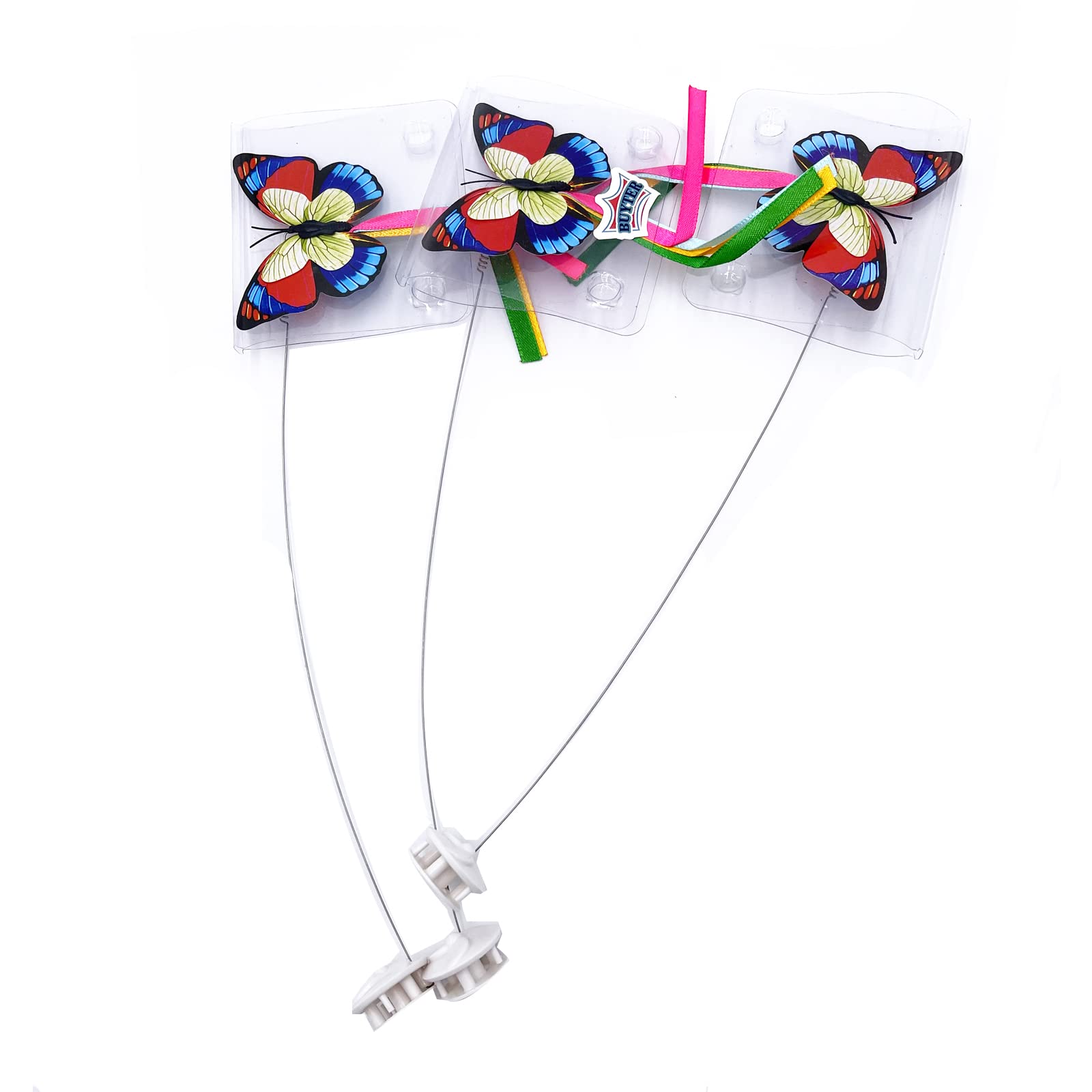 BUYTER Interactive Cat Toy Electric Rotating Butterfly Turntable Puzzle Pet Tease Pole (Replacement wand)