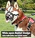 Dog Muzzle, Breathable Basket Muzzles for Small, Medium, Large and X-Large Dogs, Stop Biting, Barking and Chewing, Best for Aggressive Dogs (Medium, Black)