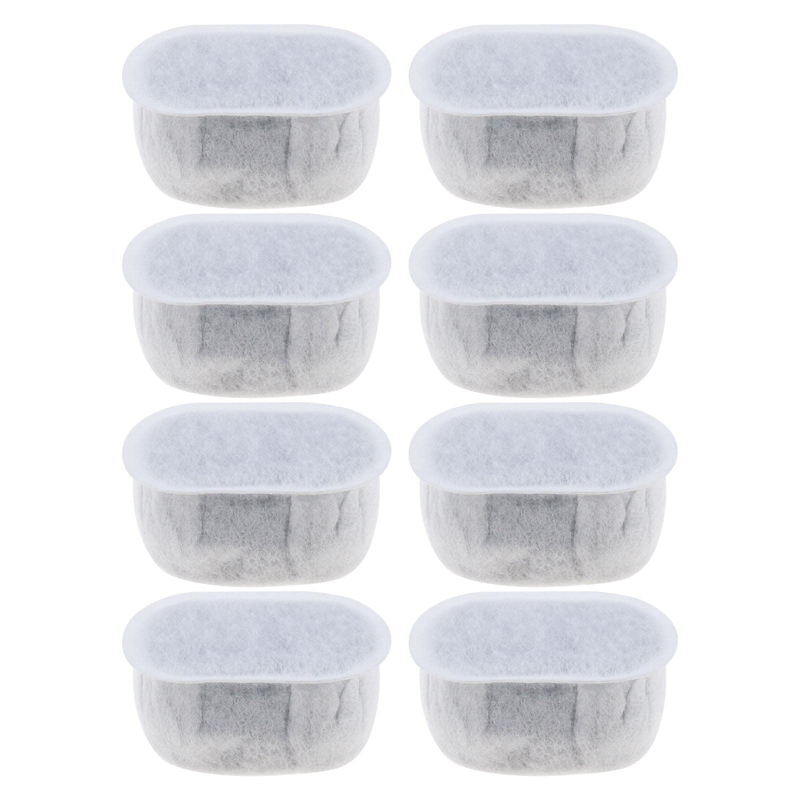 YINETTECH 8PCS Pet Fountain Filters Compatible with Wopet 2L/67oz Automatic Cat Fountain Pet Water Dispenser Filters Drinking Fountain Accessories 6.3x3.7x3.5cm