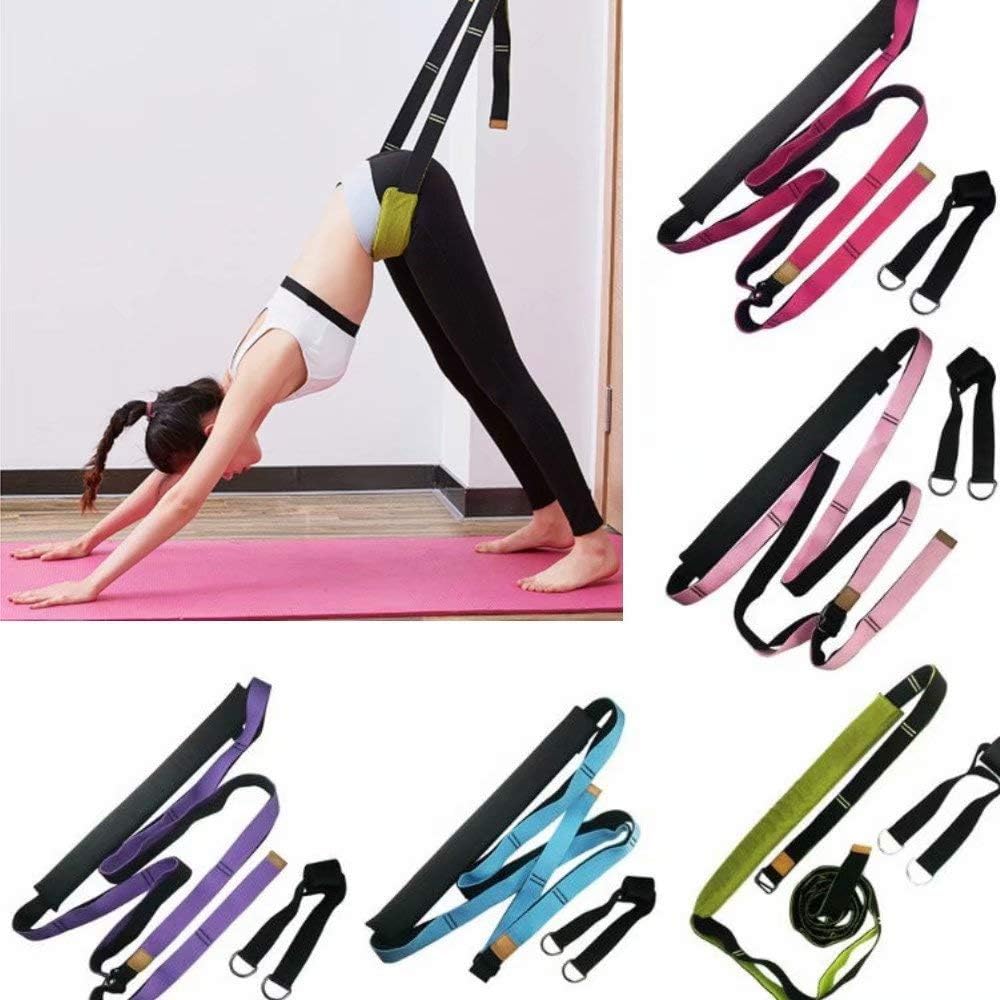 Fatapaese Yoga Fitness Stretching Strap Back Bend Assist Trainer Pilates Door Flexibility Stretching Waist Leg Gymnastics Stretch Belt