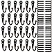 24 Pieces Coat Hooks Wall Mounted Robe Hook Single Coat Hanger No Scratch and 50 Pieces Screws 1.26 Inch Interior Diameter Copper Color