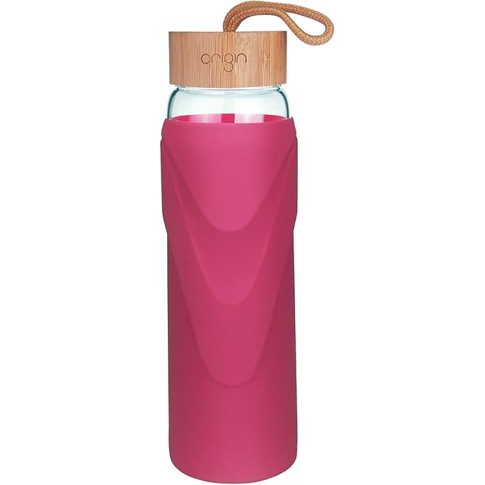 Origin Best Wide Mouth BPAFree Glass Water Bottle with Protective