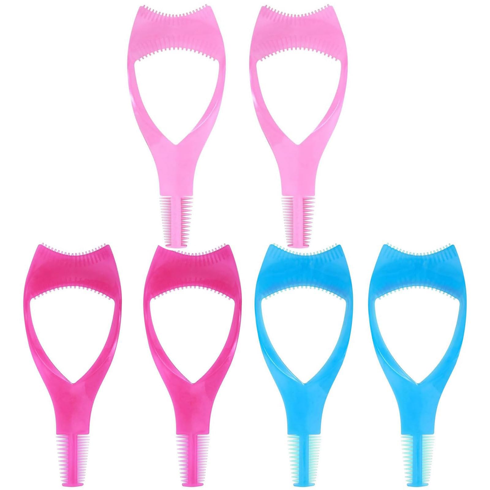 3-in-1 Eyelash Comb Set - Includes Mascara Shield, Upper & Lower Lash Guards, and Makeup Separator Brush - 6PCS Eyelash Tools for Perfect Makeup Application for Women and Girls