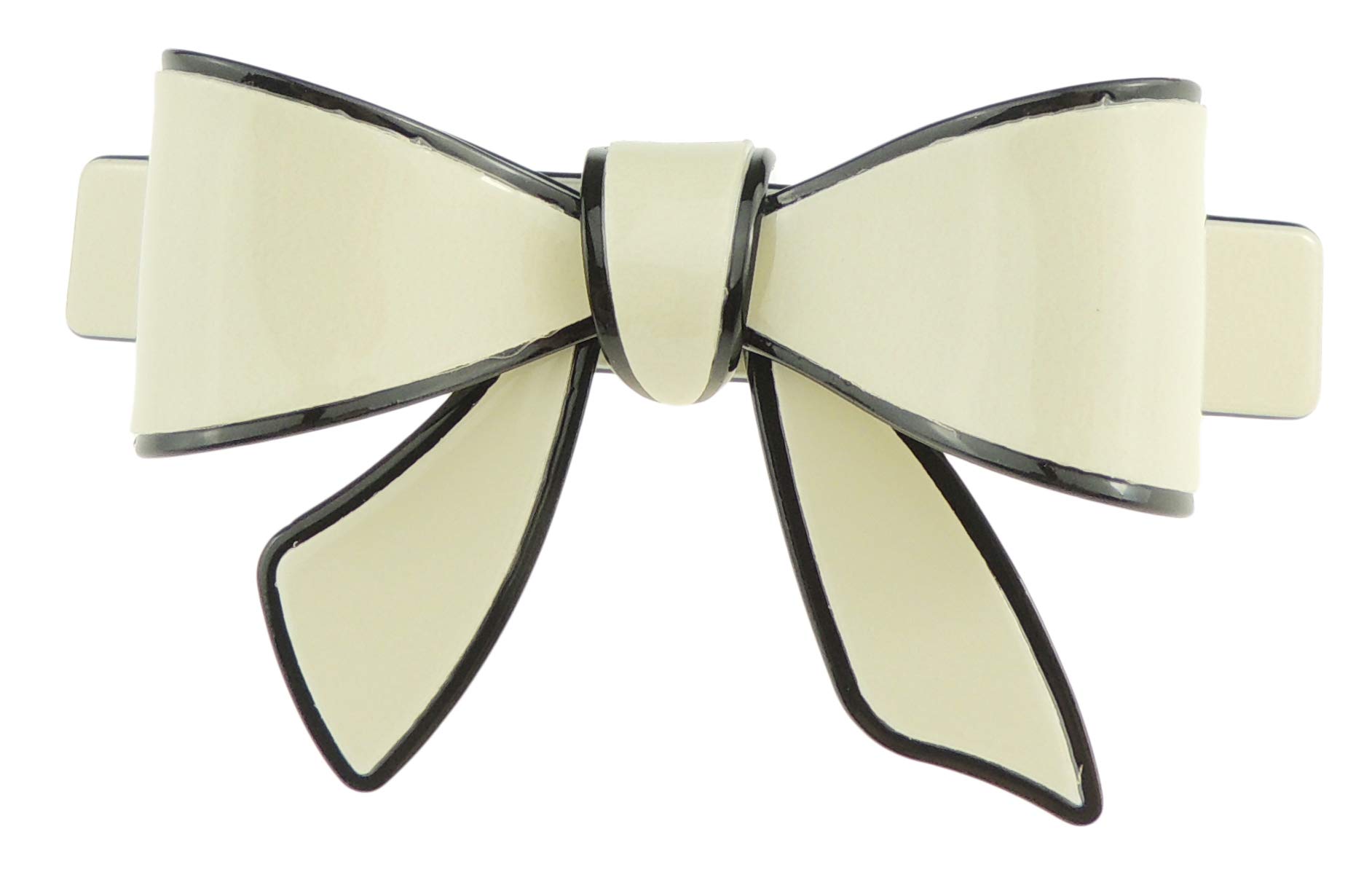 Pretty Chunky Candy Colour Acrylic Hair Barrette Clip (Cream)
