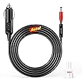 Autel Original 12V DC Car Charger Auto Power Supply Cable, DC 5.5mm x 2.5mm to Car Cigarette Lighter Male Plug Extension Charging Cable w/Fuse for Autel Scanner, Camera, CCTV Car Refrigerator (4.9FT)