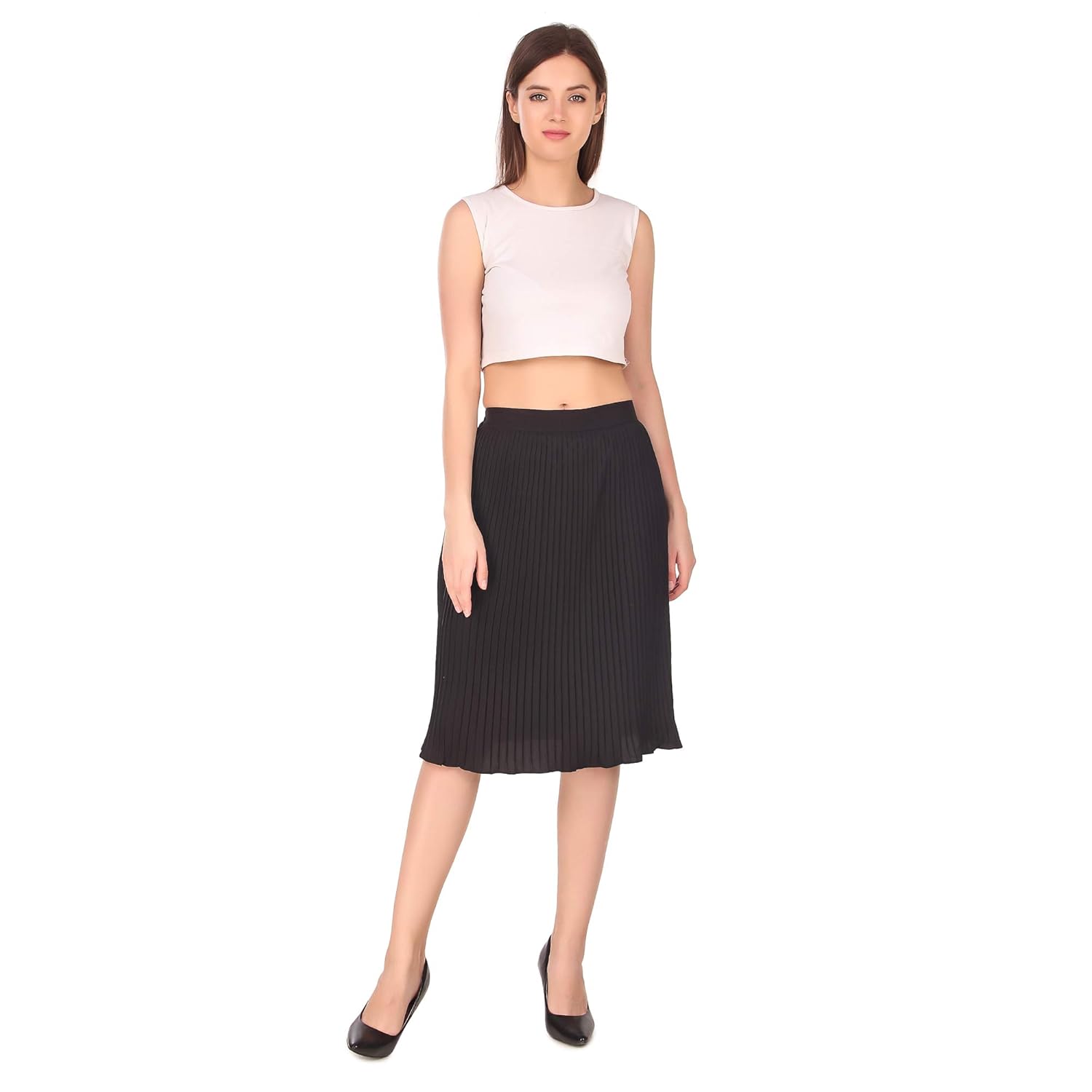 Buy Women Striped Pleated Skirt at Amazon.in