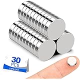 Small Magnets, 30 Pack Refrigerator Magnets 10x3mm Rare Earth Magnets Neodymium Magnets for Crafts, Whiteboard, Kitchen Cabin