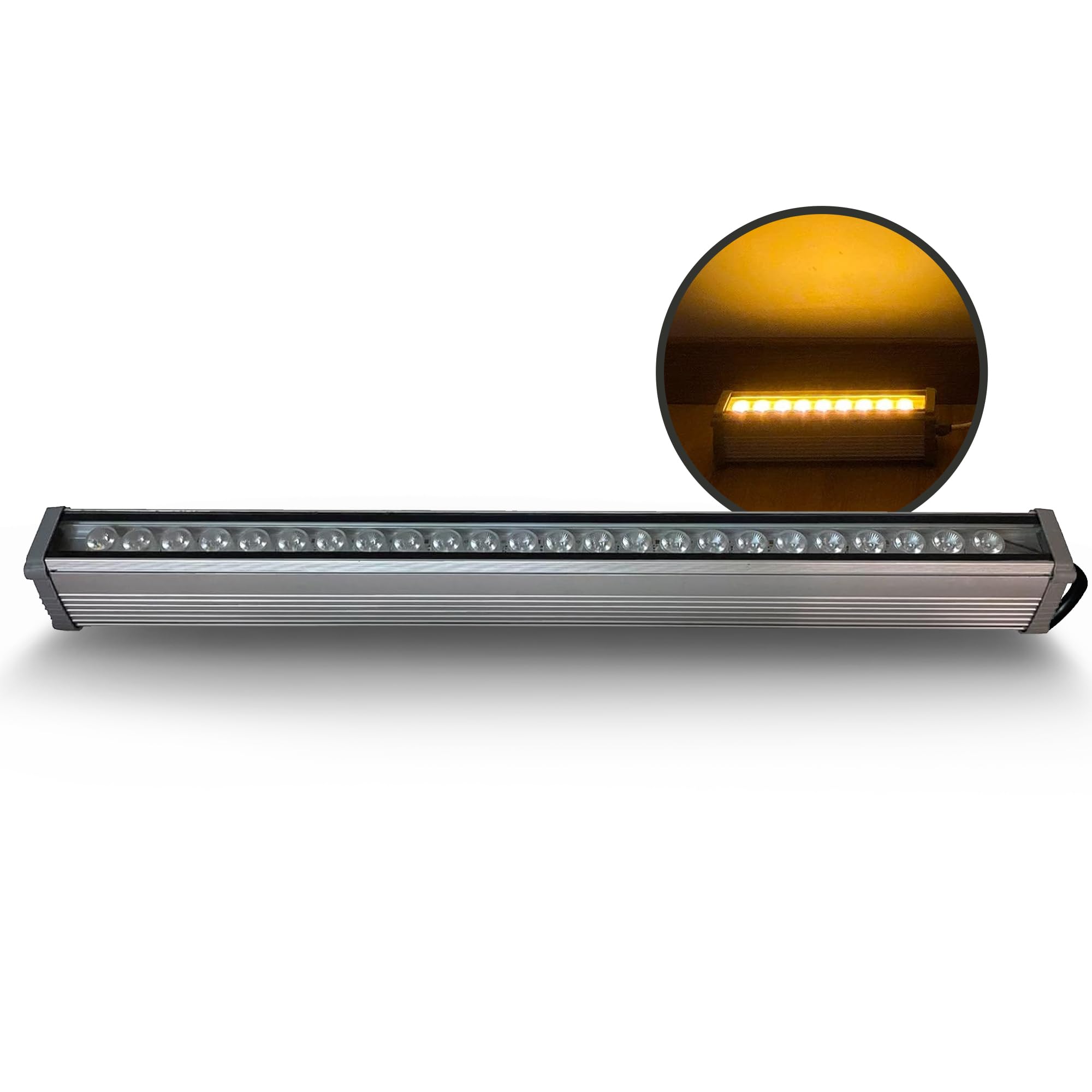 LedRica Indoor and Outdoor Lights, Modern Garden and Wall Lights, Weather-Resistant Indoor and Outdoor Wall Lights, Wall Washers with IP65 Waterproof Driver, Includes Hardware, Amber, 24 Watts