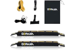 DOPAKA Kayak Roof Racks,Soft Roof Rack Pads,Universal Car Roof Rack for Surfboard/Ski/Kayak Paddle Board/Luggage Carrier System Include 2 Tie Down Straps,2 Tie Down Rope,2 Quick Loop Strap,and Storage Bag