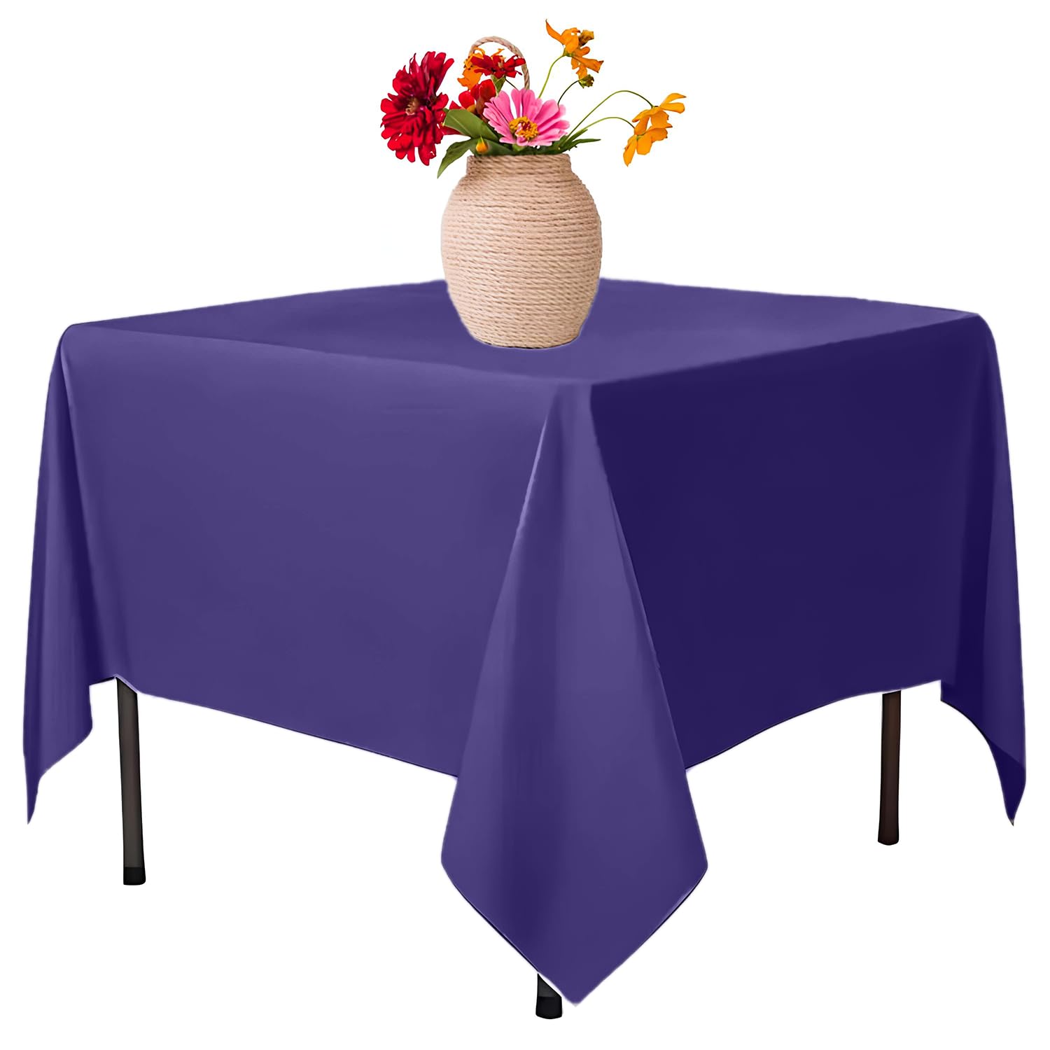 Elegant Event Essentials-Polyester Square Table Plain Cloth/Cover – For Home Décor Wedding Parties Dining Table Cafe Restaurant & Banquet- Stain & Wrinkle-Free-Washable 40 x 40 Inch Navy Blue