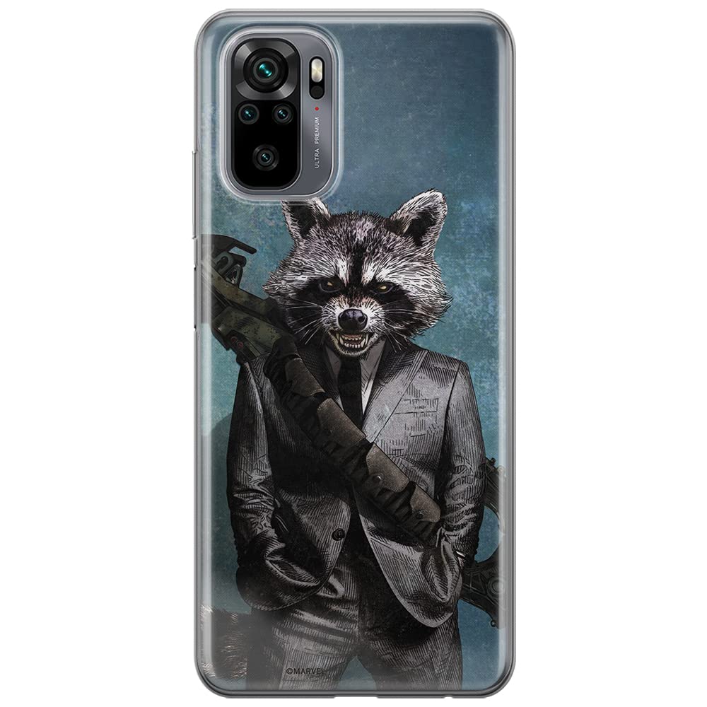 ERT GROUP mobile phone case for Xiaomi REDMI NOTE 10/ 10S original and officially Licensed Marvel pattern Rocket 002 optimally adapted to the shape of the mobile phone, case made of TPU