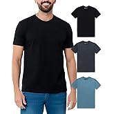 INTO THE AM Men's T-Shirts Soft Cotton Blend Crew Neck Tee S - 4XL Athletic Fit Plain & Logo Basic T-Shirt for Men