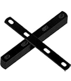 50-Pack 2.36" Black Mending Plate For Wood, Stainless Steel Straight Mending Plates Heavy Duty Metal Brackets For Brace Furniture Fence Bookcase