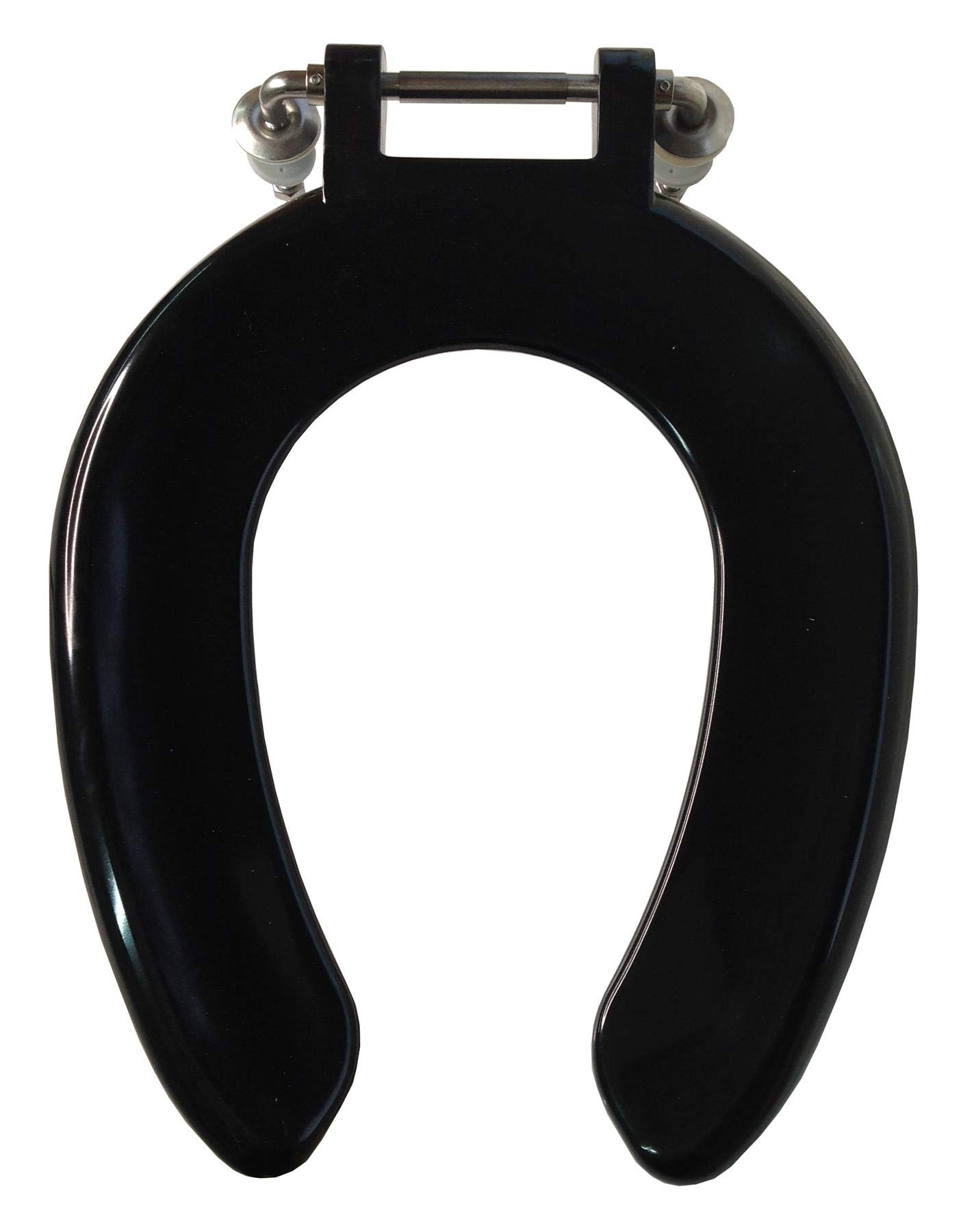 Celmac Crescent Black Child Toilet Seat | 12" Durable U-Shape Plastic Seat for Schools, Playgroups, & Infant Toilets | Manual Operation | Ideal for Junior Facilities & Training Use