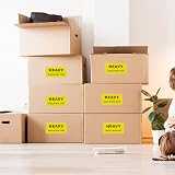 HYBSK 2x4 Inch Heavy Handle with Care Shipping Labels 200 Roll Yellow Warning view 5
