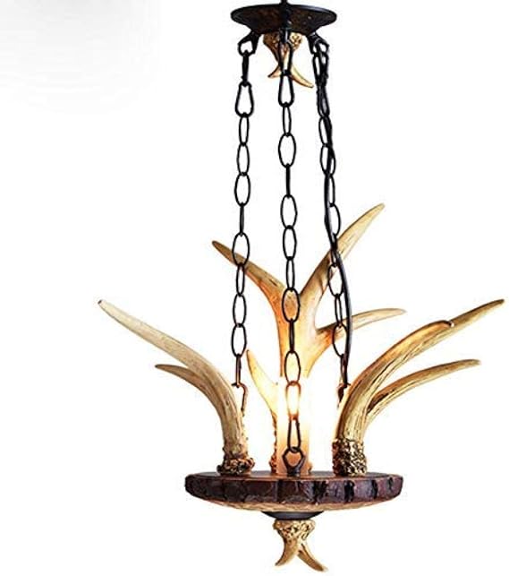 SURUDI Pendelleuchte esstisch Geweih Kronleuchter E14 Deckeszimmer