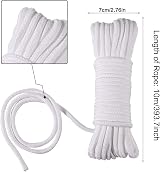 DULKET 2 Pcs 10M Cotton Rope Soft Woven Lace for Crafts Gardening Decor Knitting view 3