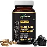 HOLIVANCE Himalayan Shilajit Capsules 500mg | 10:1 Purified Extract with Fulvic Acid & Trace Minerals | Vegan, Non-GMO, Gluten-Free | Herbal Dietary Supplement – 60 Veg Capsules