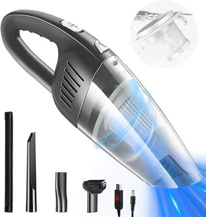 Amazon Weesent 車用掃除機 ハンディクリーナー コードレス 乾湿両用クリーナー コードレス ハンド 掃除機 8000pa強い吸引力 充電式 小型 軽量 静音 家 事務所 車用 レッド Weesent ハンディクリーナー