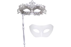 IETANG Couple Mask Half Venetian Masquerade Ball Mask Party Costume Accessory