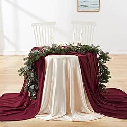 MaiMaiSuan 60" Wide Wine Red Chiffon Fabric by The