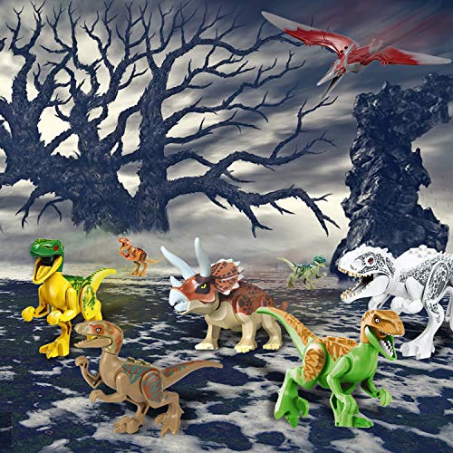 image for FRETOD Dinosaur Building Blocks 12PCS Movable Head Mouth and Hands Din