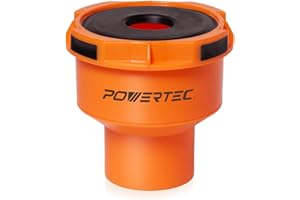 POWERTEC 70420 Dust Port Adapter for 1-3/4" ~ 2-1/2" Port to 4" & 2-1/2" Dust Collection Hose, Quick Connect Hose Reducer Fittings for Table Saw, Planer, Jointer & Various Power Tools (Patent pending)