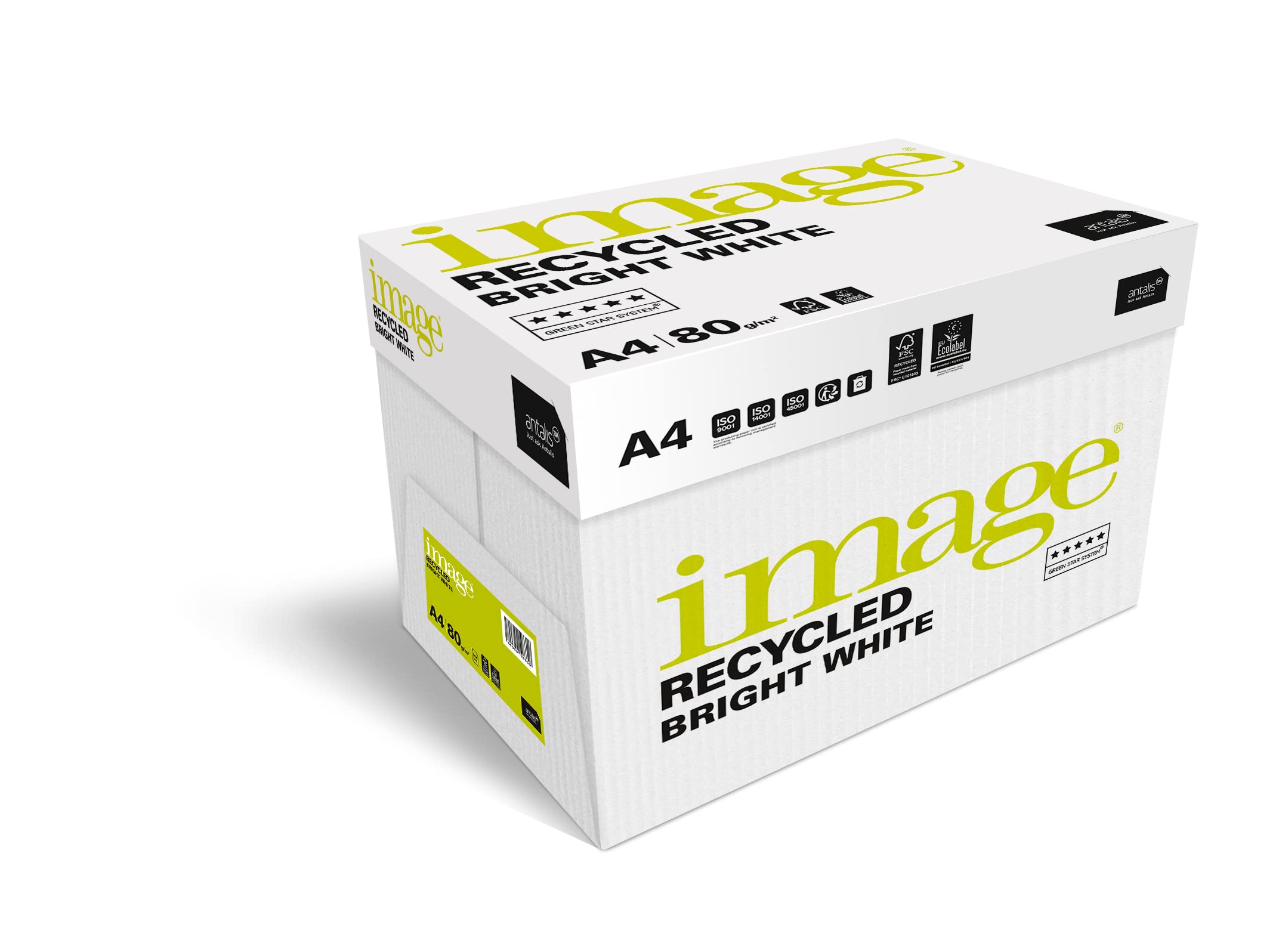 Image Recycled Bright White 100% Recycled A4 210x297mm 80gm2 fsc7 500sh/RM 5rm/BX
