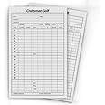Craftsman Golf 10pcs 6.3 x 4 Inch Golf Score Sheet Golf Scorecards Record Score Keeper Card Track Golf Stats