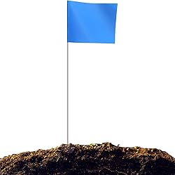 Zozen 50Pack Blue Marking Flags, Writable/15x4x5