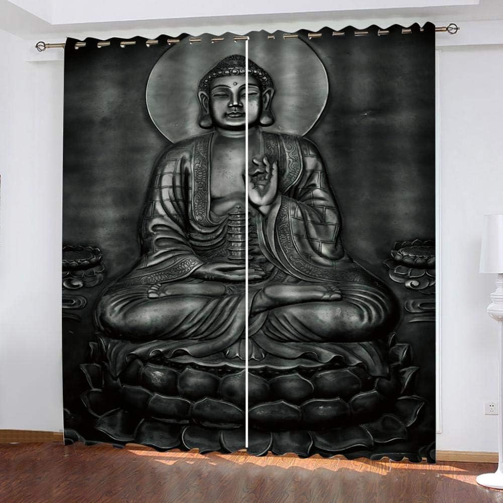 Amazon.de: Qvvsovs® Verdunkelungsvorhänge Für Windows Buddha-Statue