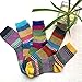Justay 5 Pairs Wool Socks for Women - Winter Thick Boot Cozy Crew Vintage Soft Calf Knit Warm Socks Gifts