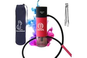 MRPAPA Portable Hookah Set - Mini Travel Hookah Cup Easy Assemble Shisha Kit for Outdoor/Camping/Travel (Compact Storage & Premium Smoking Experience)