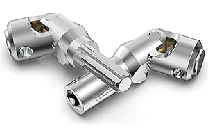 COOWOO Steel Heavy-Duty Drive Shaft for 1/10 RC Car Crawler Axial SCX10 90046 AXI03007 TRX4 Redcat Gen8(60-77mm)