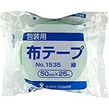 寺岡 包装用布テープ 緑 50ミリ&times;25m 1535