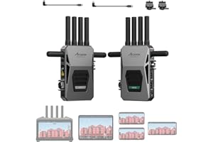 Accsoon CineView Master 4K Wireless SDI HDMI Video Transmission Systems Transmitter&Receiver Tri-Band 8202ft Range 25ms Laten