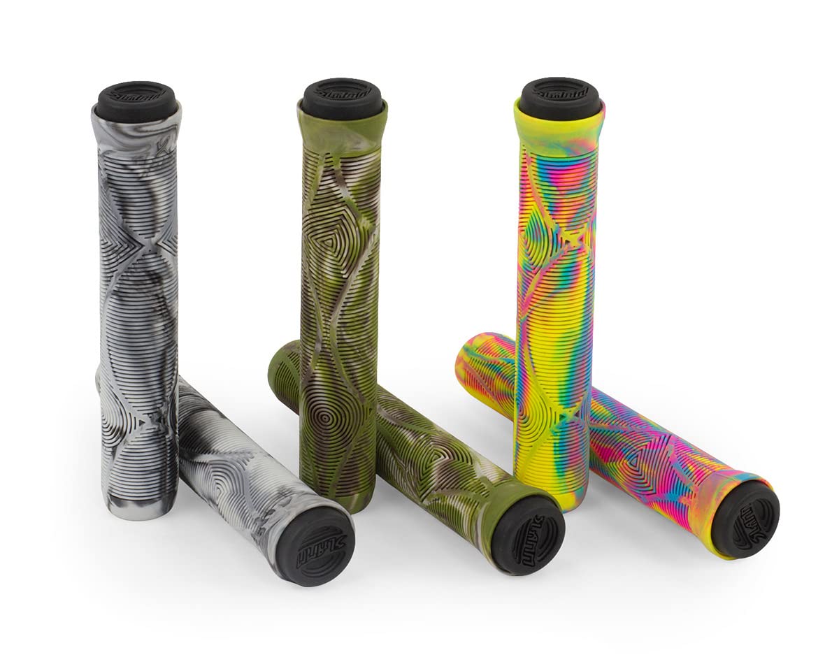 Slamm Scooters Team Swirl Bar Grips Handlebar Handle for Scooter Skating, Adults Unisex, Multicoloured (Jungle), 165 mm
