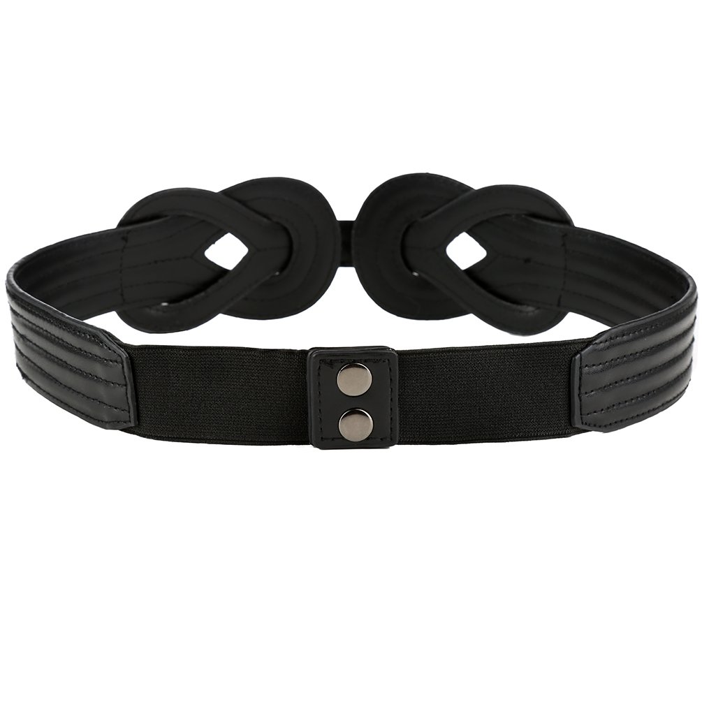 Vbiger Women Waist Belt Elastic Elegant PU Leather Waistband Wide Waist Corset Wrap Around Belt Waist Ban