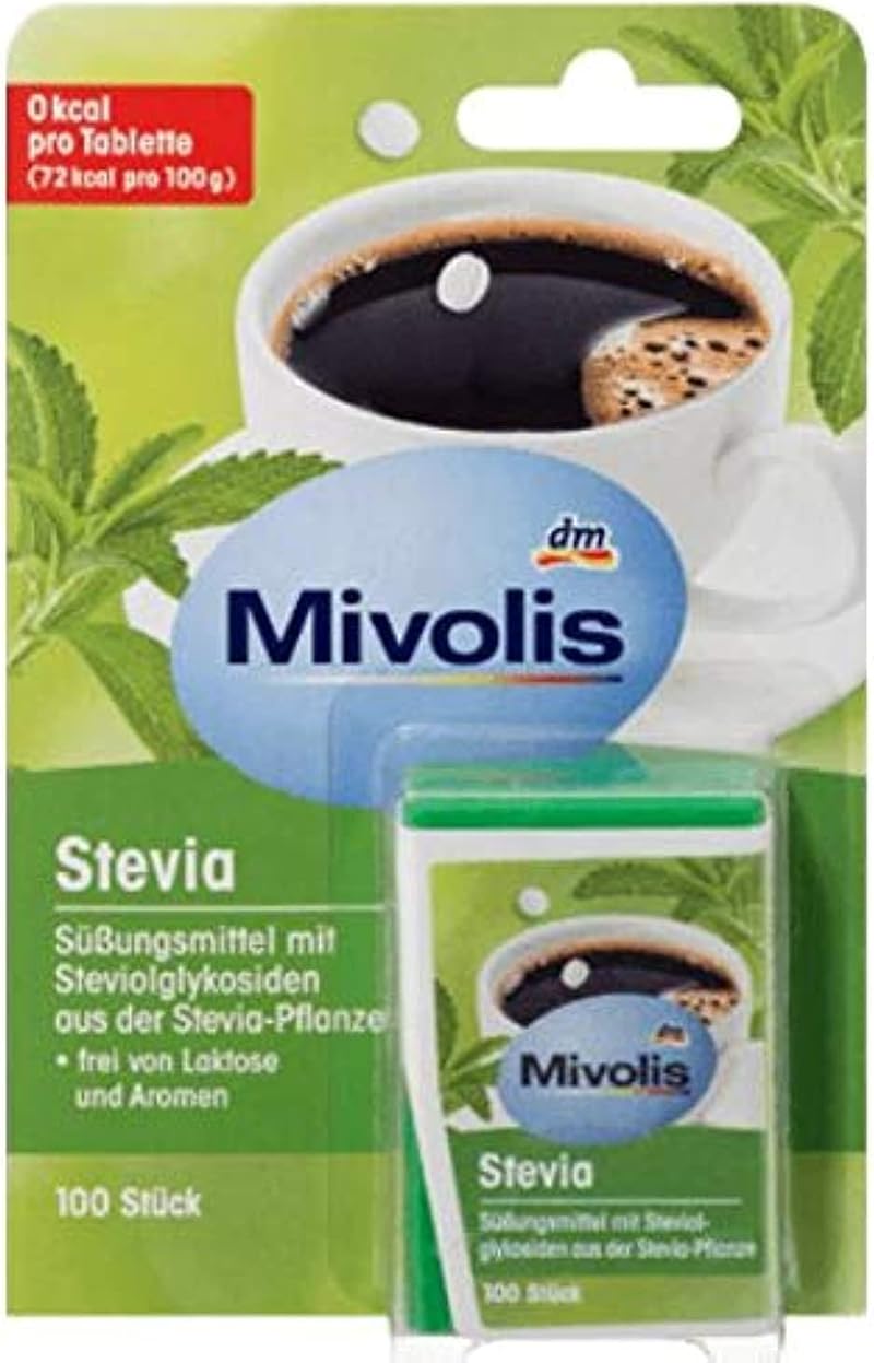 Mivolis Stevia Tablets 100 pcs Sweetener - Lactose & Flavor-Free