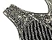 PrettyGuide Women's 1920s Gatsby Sequin Art Deco Scalloped Hem Cocktail Flapper Dress M Gold