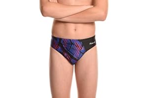 FLOW SWIM GEAR Flow Splice Swim Briefs - Boys Brief Style Swimsuit for Swimming Practice and Competition in Suit Size 21 to 32