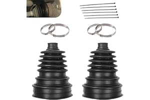 Shakas 2 PCS CV Axle Boot, Leak Proof Wear Resistant Bushing, No-opening External Ball Cage Repair Kit for Most Front Wheel Drive (FWD) and All-wheel Drive (AWD) Vehicles (Black)